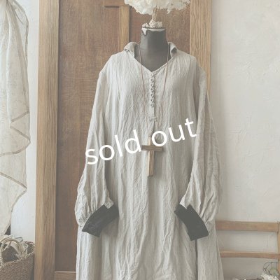 画像3: 【当店限定カラー】HALLELUJAH/Nomad Dress ノマドドレス・flax×black