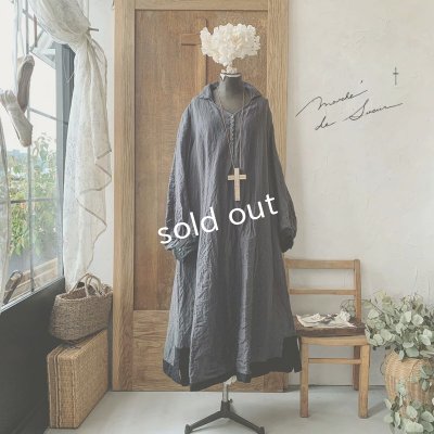 画像1: 【当店限定カラー】HALLELUJAH/Nomad Dress ノマドドレス・ink black×black