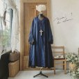 画像1: 【当店限定カラー】HALLELUJAH/Nomad Dress ノマドドレス・indigo×black (1)