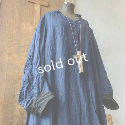 画像4: 【当店限定カラー】HALLELUJAH/Nomad Dress ノマドドレス・indigo×black