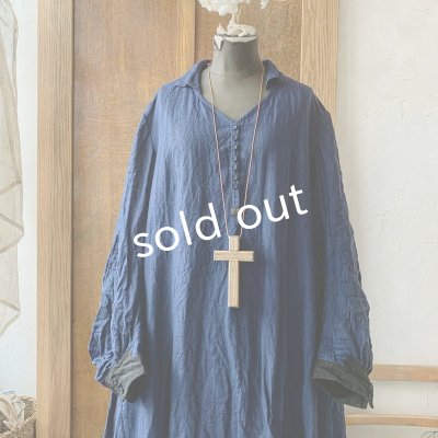 画像3: 【当店限定カラー】HALLELUJAH/Nomad Dress ノマドドレス・indigo×black