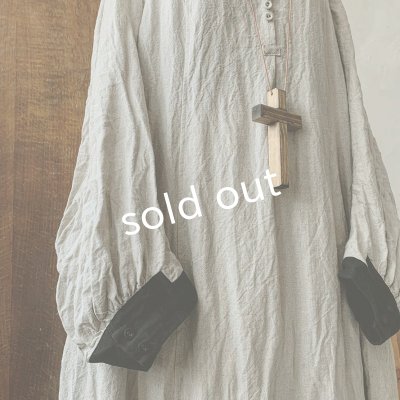 画像4: 【当店限定カラー】HALLELUJAH/Nomad Dress ノマドドレス・flax×black