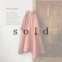 HALLELUJAH／Robe de femme de chambre 小間使いローブ衿付・madder-red