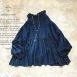 画像2: MARCHE' DE SOEUR／ギャザーブラウス・インディゴ (2)