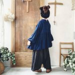 画像11: MARCHE' DE SOEUR／ギャザーブラウス・インディゴ (11)