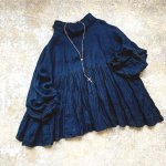 画像3: MARCHE' DE SOEUR／ギャザーブラウス・インディゴ (3)