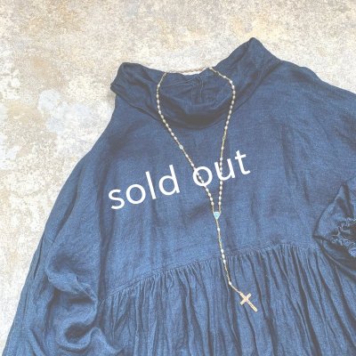 画像7: MARCHE' DE SOEUR／ギャザーブラウス・インディゴ