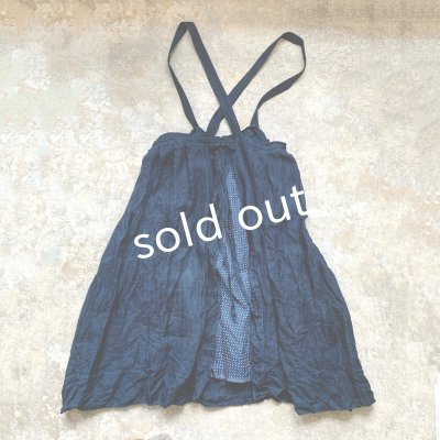 画像7: MARCHE' DE SOEUR／サスペンダーポケットスカート・インディゴ×ペイズリー