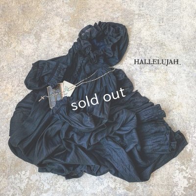 画像1: HALLELUJAH/Robe Medievale a Capuche 中世のフードローブ・indigo