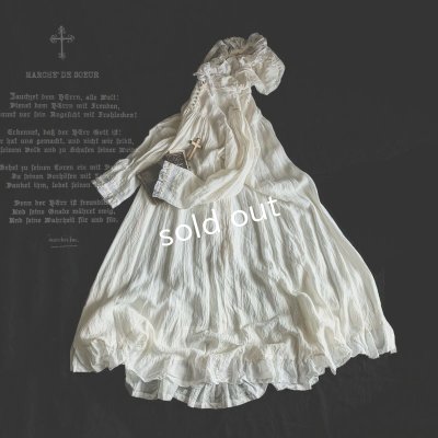 画像1: HALLELUJAH/Robe Medievale a Capuche 中世のフードローブ・off-white