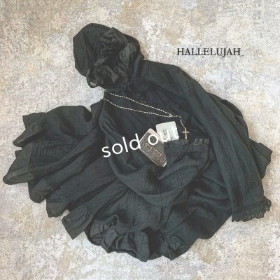 画像1: HALLELUJAH/Robe Medievale a Capuche 中世のフードローブ・black
