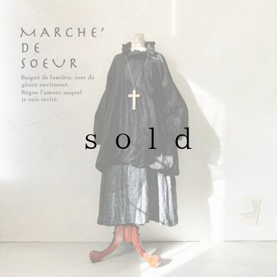 画像1: MARCHE' DE SOEUR／ラッフルバルーンチュニック・黒