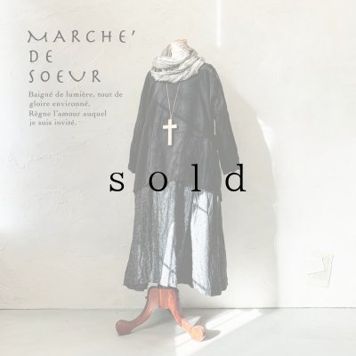 画像1: MARCHE' DE SOEUR／サイドピックプルオーバー・黒
