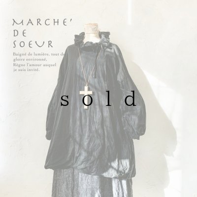 画像2: MARCHE' DE SOEUR／ラッフルバルーンチュニック・黒