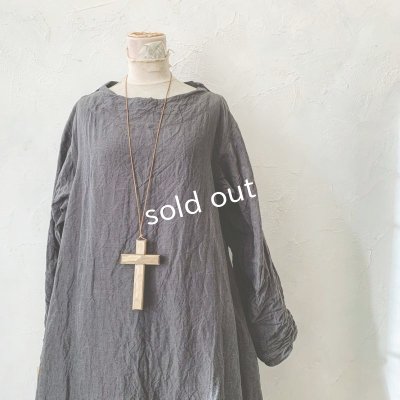 画像2: 当店限定 HALLELUJAH/1930's Robe・ink black×flax