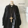 画像1: HALLELUJAH／1890's Bourgeron 羊飼いシャツワンピース・Black (1)