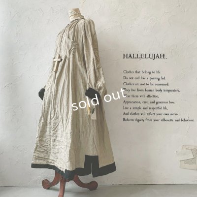 画像1: 当店限定 HALLELUJAH／羊飼いのノマドドレス・Sand Baige×Black