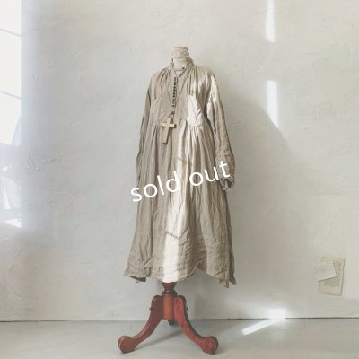 画像2: HALLELUJAH／1890's Bourgeron 羊飼いシャツワンピース・Sand Baige
