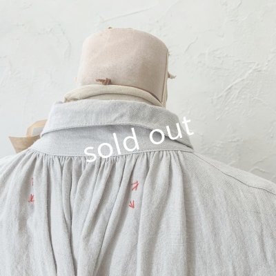 画像8: HALLELUJAH/1890's Bourgeron 羊飼いシャツワンピース・Light Gray