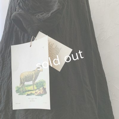 画像6: HALLELUJAH／1890's Bourgeron 羊飼いシャツワンピース・Black