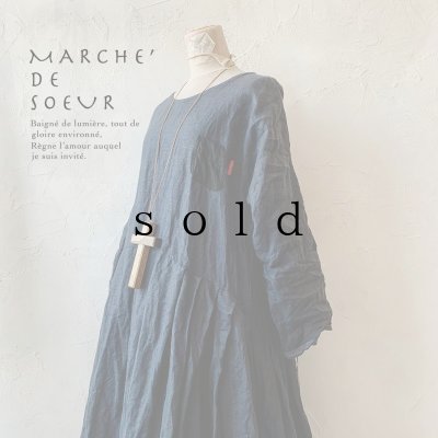 画像2: MARCHE' DE SOEUR／サイドタックワンピース・濃紺