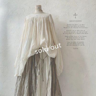 画像2: MARCHE' DE SOEUR／教会のチュニックブラウス・アンティークミルク