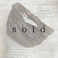 MARCHE' DE SOEUR／革タグ付きターバン・リネンカーキ