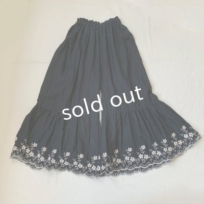 画像3: mifumi／wideジュノーぺちぱんつ・黒にベージュ刺繍