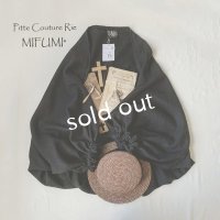 mifumi／フリルのpuffマーガレット・黒