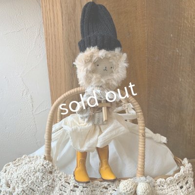 画像4: sukekiyo／アンティークレースと黒いお帽子スケキヨのかごバッグ