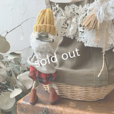 画像6: sukekiyo/赤チェックスケキヨと豆キヨのバッグ