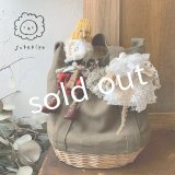 sukekiyo／赤チェックスケキヨと豆キヨのバッグ