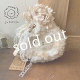 sukekiyo／プリザーブドとアンティークレースのコサージュキヨ・C