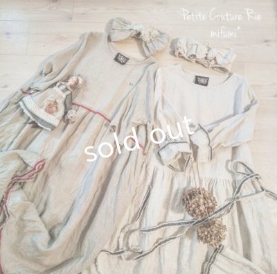 画像7: mifumi／赤耳リネンのサラワンピース・クロスステッチ