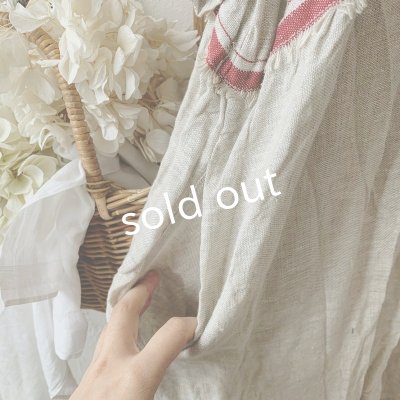 画像4: mifumi／赤耳リネンのサラワンピース・クロスステッチ