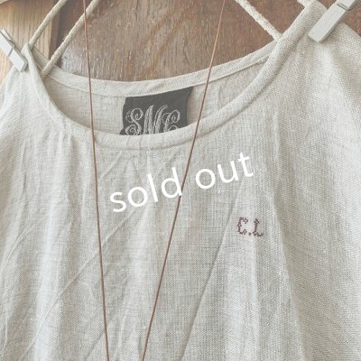 画像5: mifumi／赤耳リネンのサラワンピース・クロスステッチ