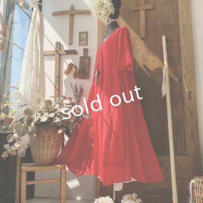 画像7: HALLELUJAH/Robe de fame de chambre 小間使いローブ・red