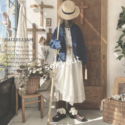画像1: HALLELUJAH／Victorian Veste ヴィクトリア時代のジャケット・indigo