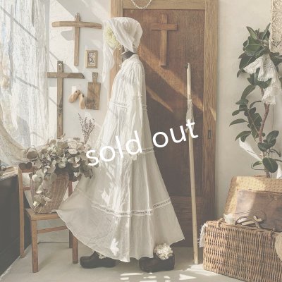 画像10: HALLELUJAH/Robe en dentelle 1940 レースローブ1940年代・off-white