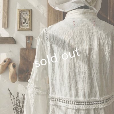 画像14: HALLELUJAH/Robe en dentelle 1940 レースローブ1940年代・off-white