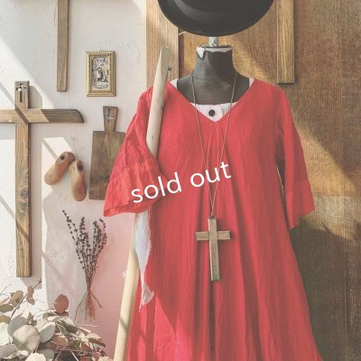 画像2: HALLELUJAH／Robe de fame de chambre 小間使いローブ・red