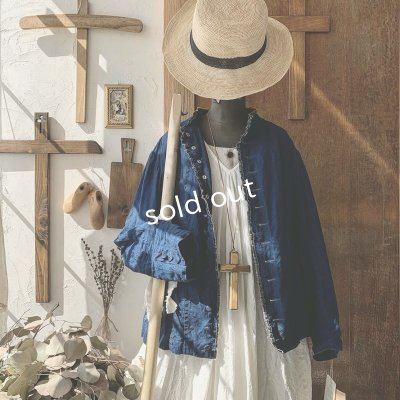 画像2: HALLELUJAH／Victorian Veste ヴィクトリア時代のジャケット・indigo