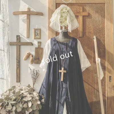 画像2: HALLELUJAH／Robe Agriculteur Russe ロシアンファーマーローブ・navy