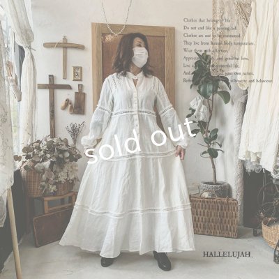 画像17: HALLELUJAH/Robe en dentelle 1940 レースローブ1940年代・off-white