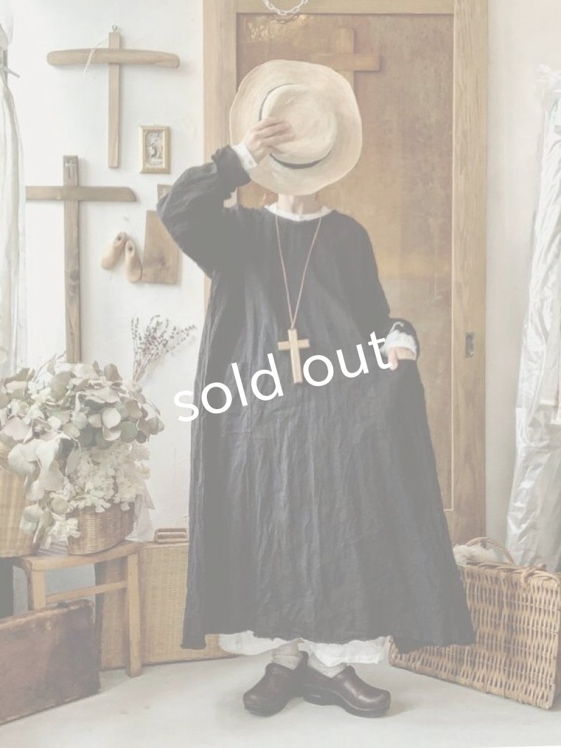 画像8: MARCHE' DE SOEUR／後ろリボンワンピース・黒 (8)