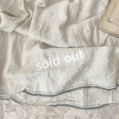 画像6: mifumi/後ろ刺繍のタックとギャザーのワンピース・青耳リネン