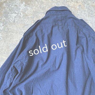 画像9: antiques/フランスヴィンテージ・インディゴグランパシャツ