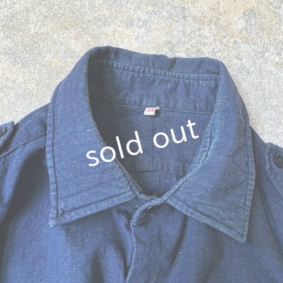 画像8: antiques/フランスヴィンテージ・インディゴグランパシャツ