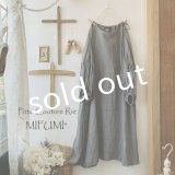 mifumi／ブッファンお袖の肩リボンワンピース・濃灰