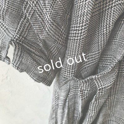 画像9: 当店限定 HALLELUJAH/Robe de Berger 1800s 襟付き羊飼いローブ・glen check